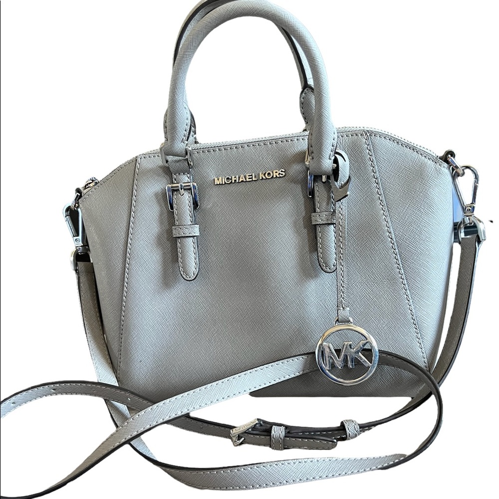 Gorgeous Grey Michael  Kors Ciara Satchel or Crossbody